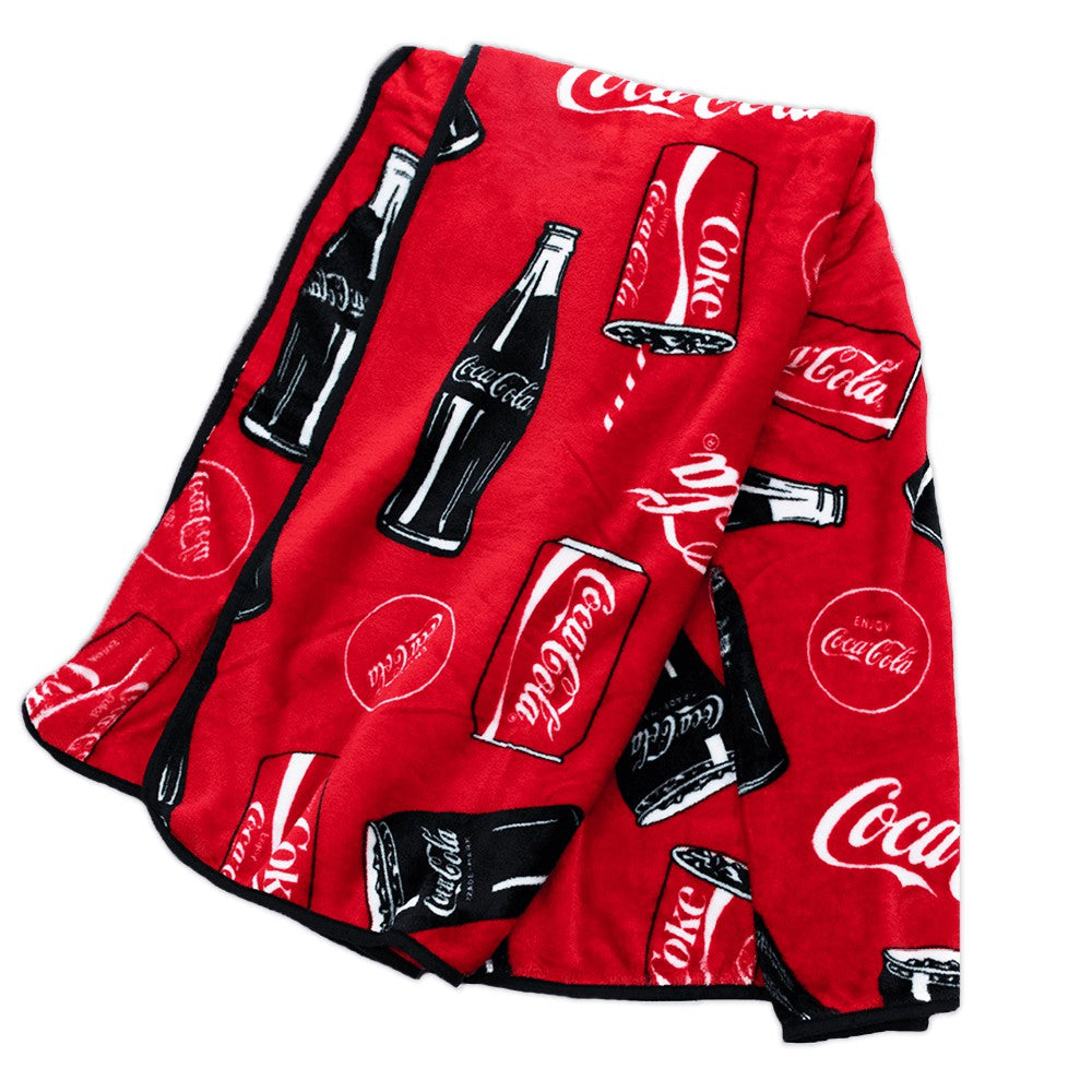 Coca-Cola Store Best Seller - Coca‑Cola Icons Red Plush Blanket | Soft Home Decor