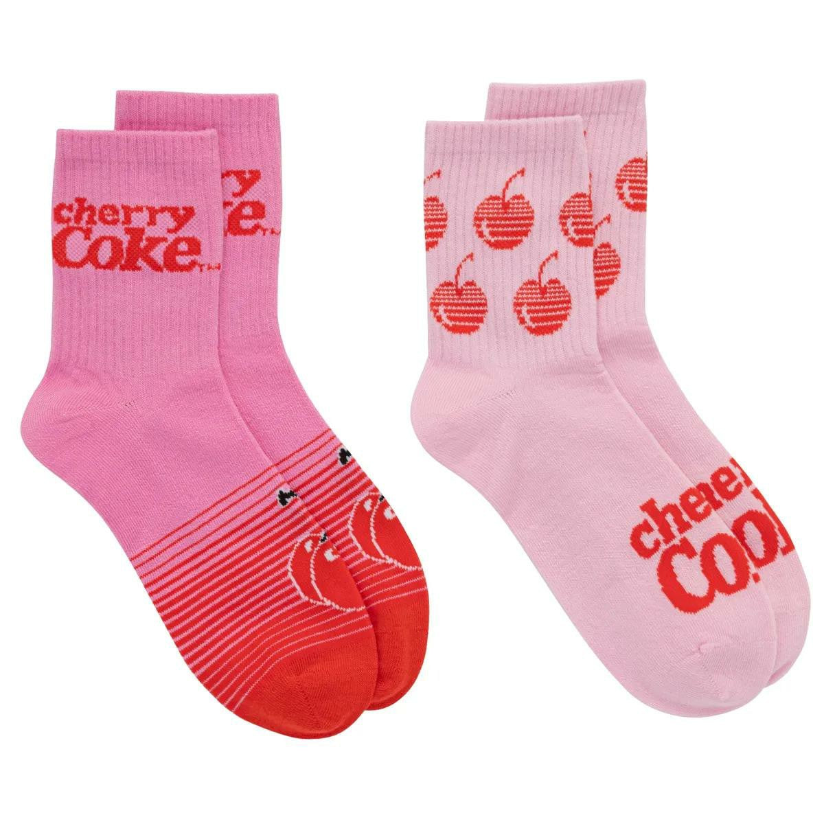Coca-Cola Store Trusted - Cherry Coke Crew Socks 2 pack set