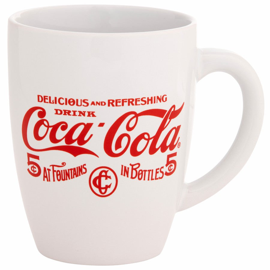 Coca-Cola Store Sale - Coca-Cola 5¢ Mug – Vintage White Ceramic Drinkware