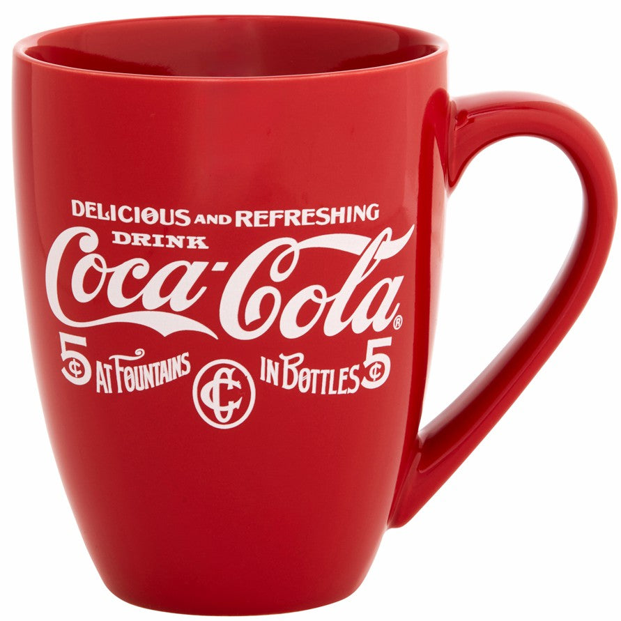 Coca-Cola Store Everyday - Coca-Cola 5¢ Mug – Red Ceramic Vintage Drinkware