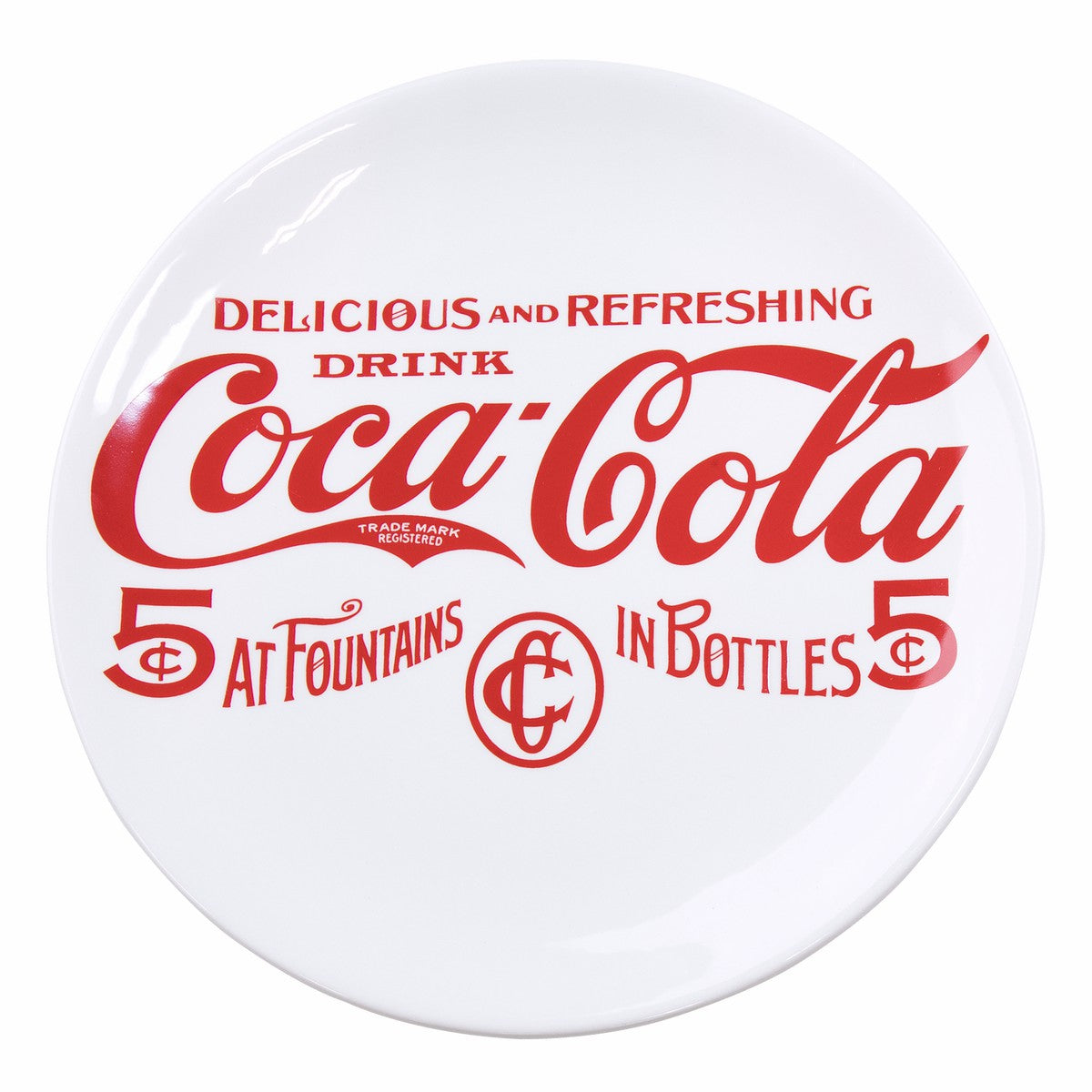 Coca-Cola Store Latest - Coca-Cola 5 Cent Dinner Plate White - 10"