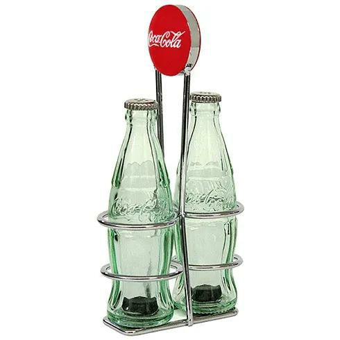 Coca-Cola Store Special Offer - Coca-Cola Bottle Salt & Pepper Shakers in Rack | Home & Entertaining