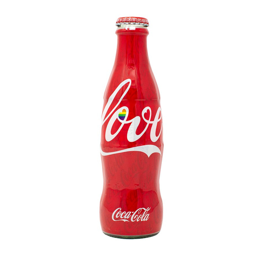 Coca-Cola Store Recommended - Coca-Cola Pride Love Script 8 oz Filled Bottle
