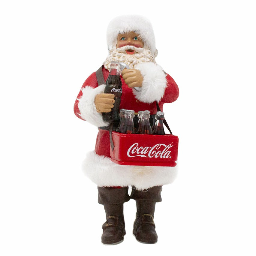 Coca-Cola Store Special Offer - Coca‑Cola Santa Opening Bottle Ornament | Kurt S. Adler Resin Holiday Decor