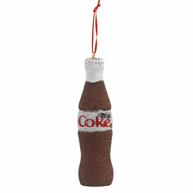 Coca-Cola Store Special Offer - Diet Coke Bottle Beaded Ornament | 4.75" Resin Holiday Decor