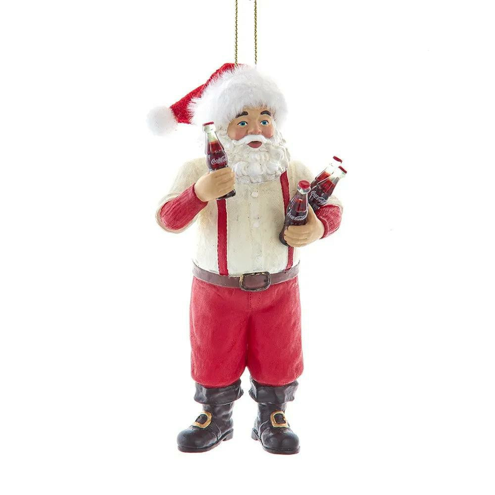 Coca-Cola Store Quality - Coca-Cola Santa w/Bottles 5.5" Ornament