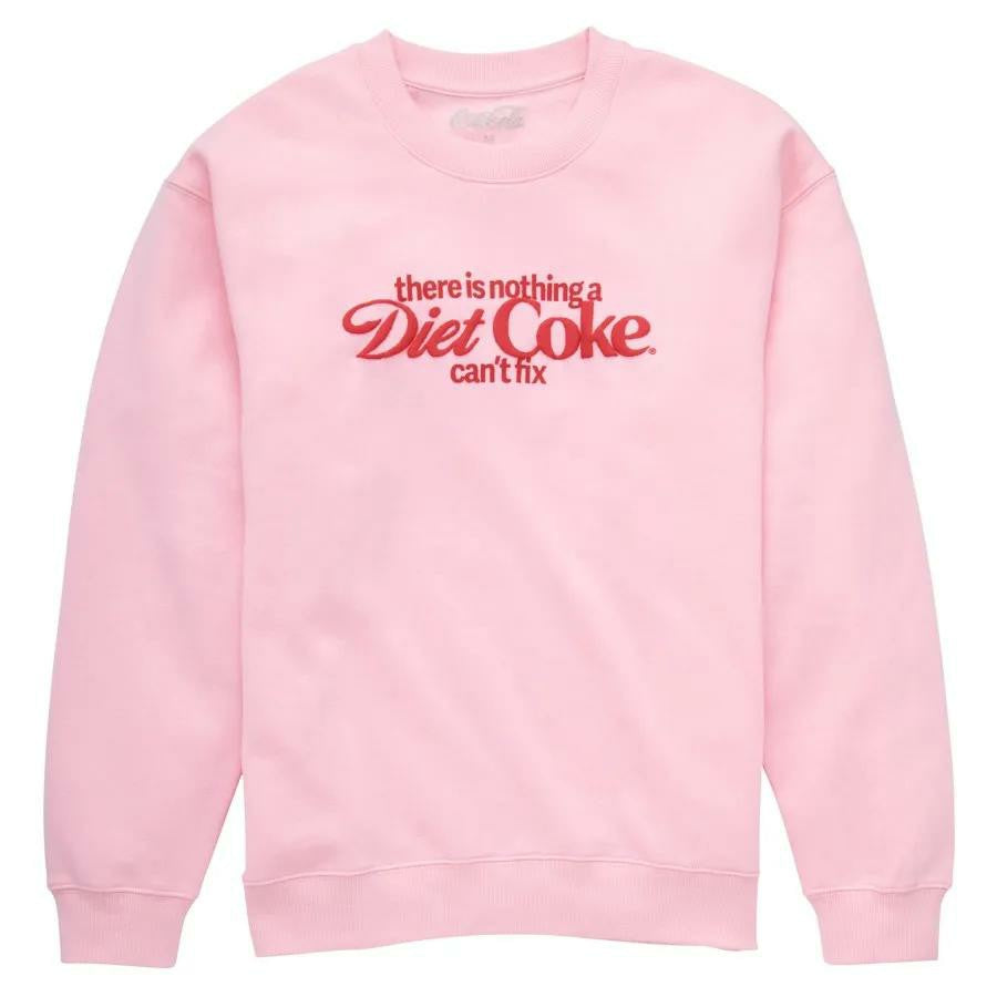 Coca-Cola Store New - Diet Coke Fix Women’s Crew Fleece – Pink | Coca-Cola Apparel