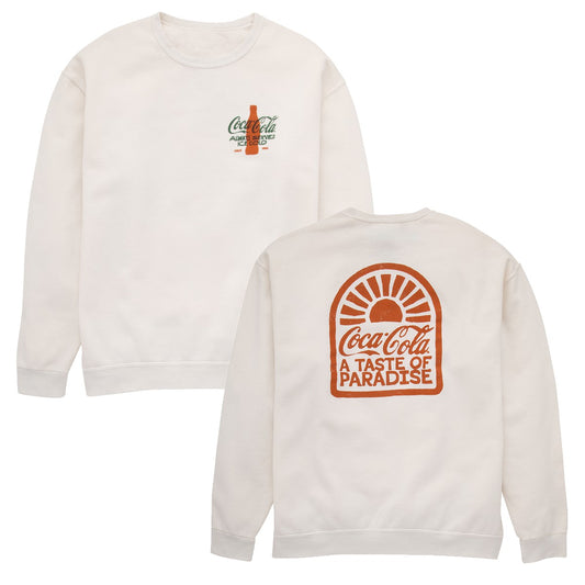 Coca-Cola Store Classic - Coca-Cola Taste Of Paradise Unisex White Crewneck