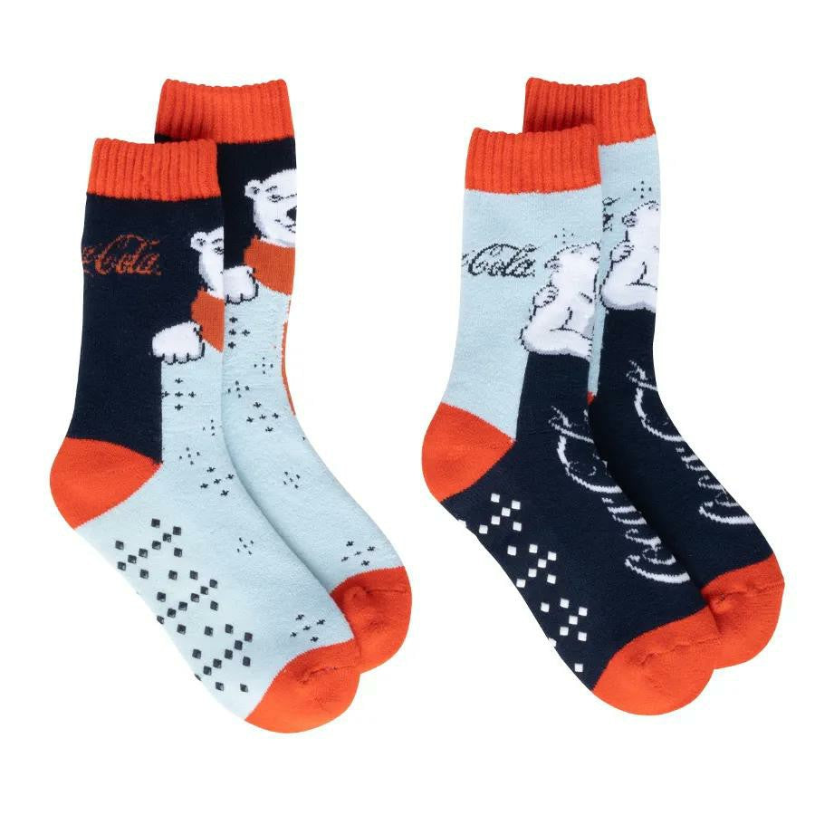 Coca-Cola Store Essential - Coca-Cola Polar Bear Scarf 2pk Slipper Socks