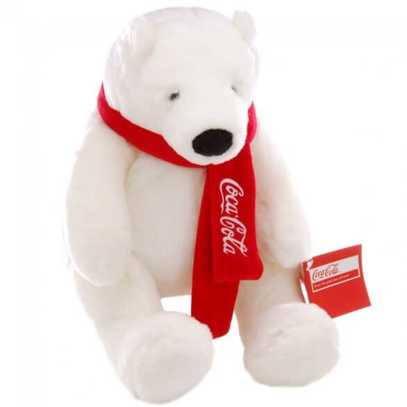Coca-Cola Store Classic - Coca-Cola Sitting Plush Bear with Scarf
