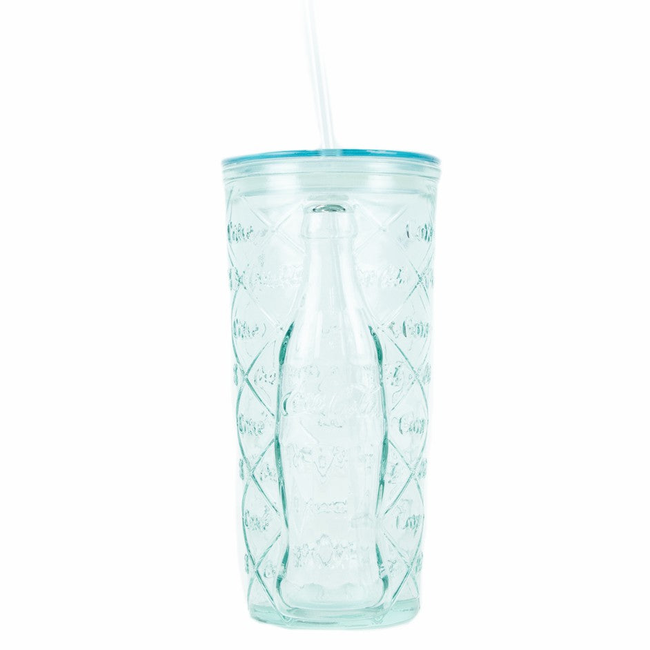 Coca-Cola Store Trending - Coca-Cola Diamond Recycled Glass Tumbler W/Straw 17oz