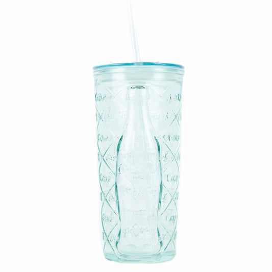 Coca-Cola Store Trending - Coca-Cola Diamond Recycled Glass Tumbler W/Straw 17oz