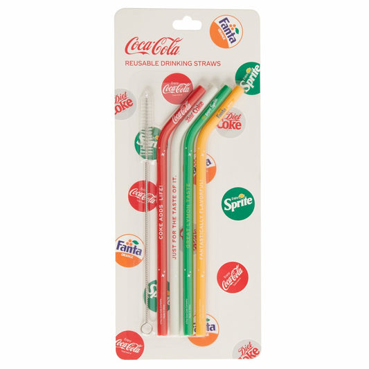 Coca-Cola Store Discount - Coca-Cola 4 Pack Multi-Brand Silicone Straws