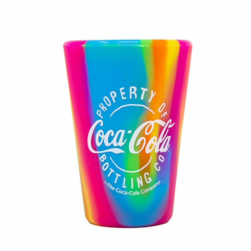 Coca-Cola Store Customer Favorite - Coca-Cola Silipint Tie Dye  Shot Glass - 1.5oz