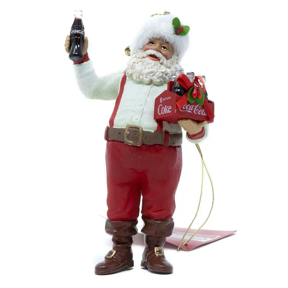 Coca-Cola Store Trusted - Coca‑Cola Santa Holding 6‑Pack Ornament | Kurt S. Adler Resin