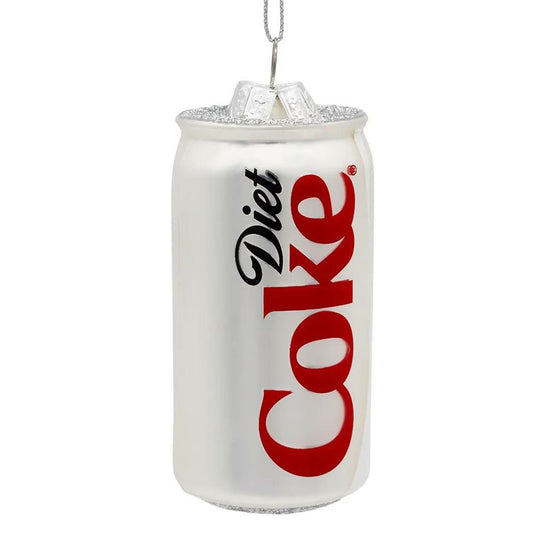 Coca-Cola Store Signature - Diet Coke Can Glass Ornament | 3.25" Holiday Decor