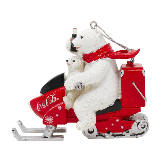 Coca-Cola Store Best Price - Coca-Cola Polar Bear & Cub On Snow Mobile Ornament