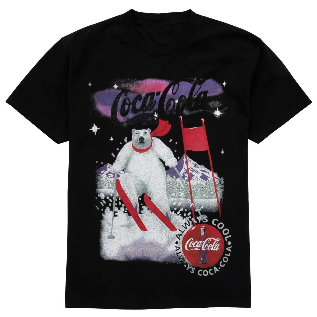 Coca-Cola Store Best Price - Coca-Cola Skiing Polar Bear Unisex Black T-Shirt