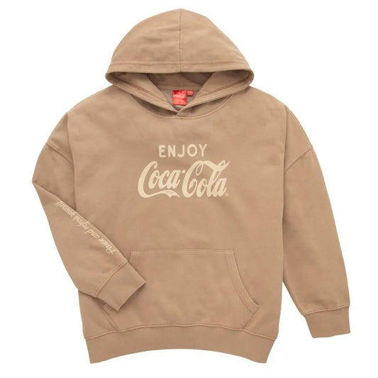 Coca-Cola Store Hot Sale - Coca-Cola Tan Enjoy Women's Hoodie